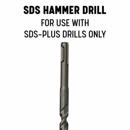 Drill America 7/8in x 18in SDS-Plus 4-Flute Cross Tip Hammer Drill Bit SDS4F7818